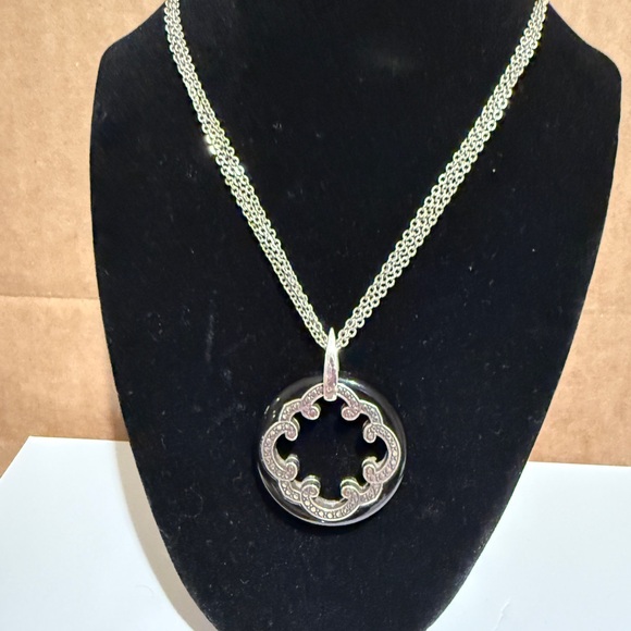 Brighton Imperial Black Crystal Reversible Pendant  Necklace - Picture 12 of 12